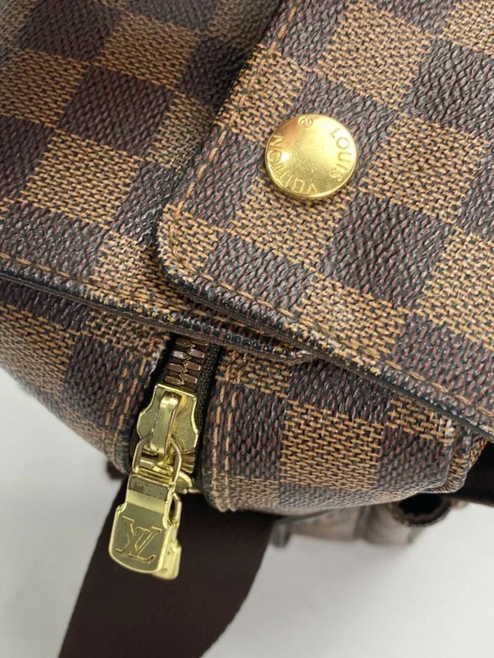 Louis Vuitton Bag Damier Ebene Canvas Naviglio Shoulder Messenger Bag